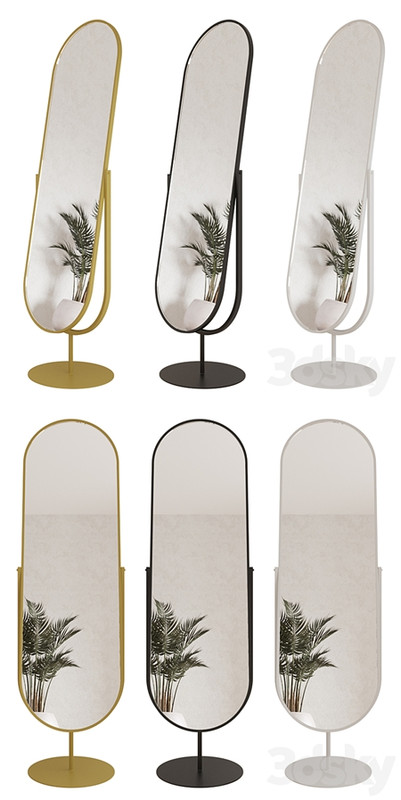 Floor mirror on a leg